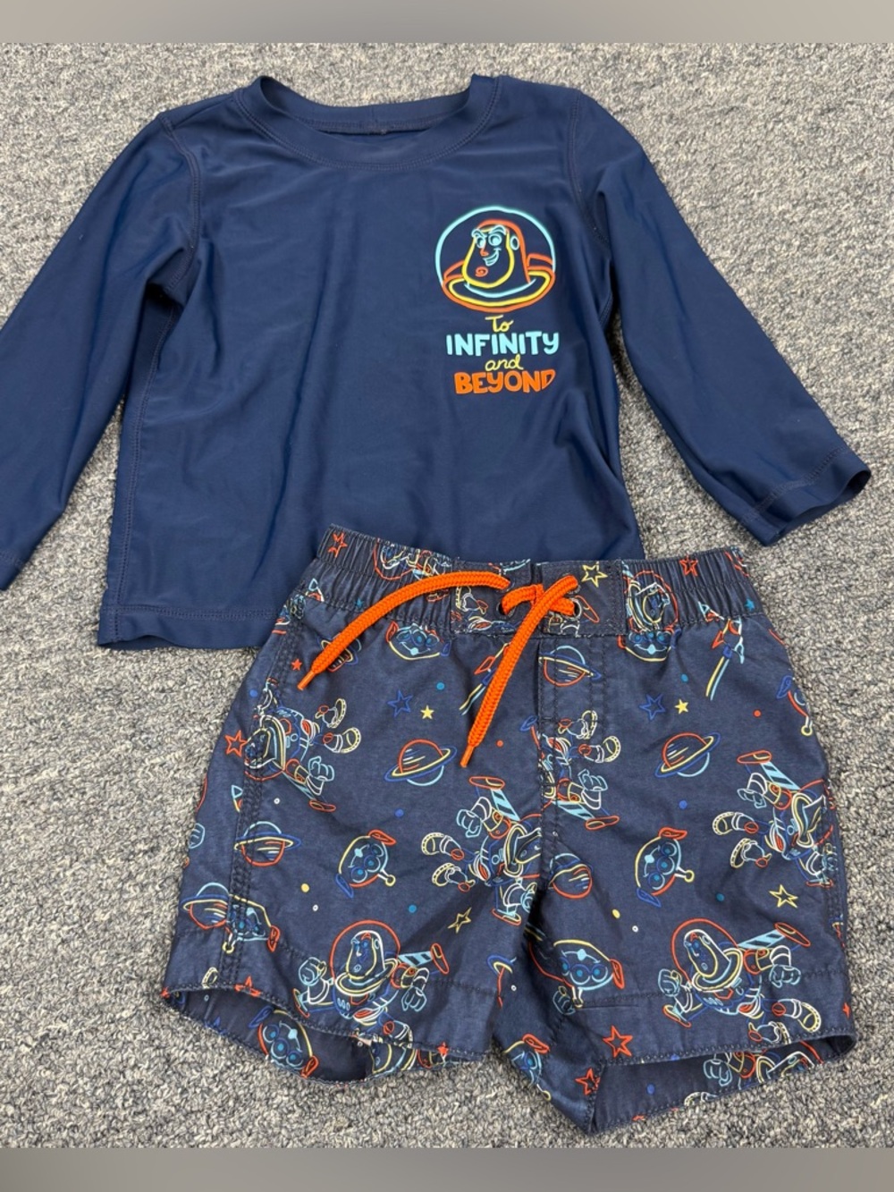Baby Gap Disney x PIXAR Toy Story Buzz Lightyear Swim Suit Matching Set 18-24m